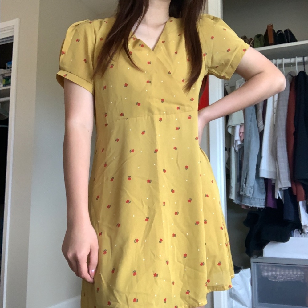 Ditsy Floral Wrap Mini Dress NWOT